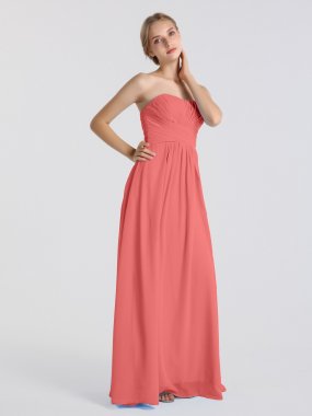 Strapless A-line Chiffon Bridesmaid Dress with Pleated Bodice AB202150