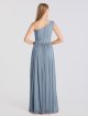 Modern One-Shoulder Mesh Bridesmaid Dress with Full Skirt AB202123