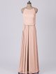 Blouson High-Neck Mesh Bridesmaid Dress AB202057