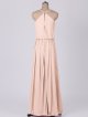 Blouson High-Neck Mesh Bridesmaid Dress AB202057