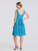 Surplice Tank V-neck Short Chiffon Bridesmaid Dress AB202054