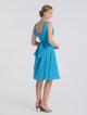 Surplice Tank V-neck Short Chiffon Bridesmaid Dress AB202054