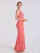 High-Neck Mermaid Lace And Stretch Mesh Bridesmaid Dress AB202081