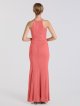 High-Neck Mermaid Lace And Stretch Mesh Bridesmaid Dress AB202081