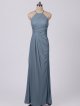 Mesh Tank V-neck Bridesmaid Dress With Lace Inse AB202119