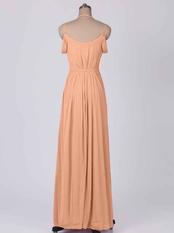 Charming Stretch Mesh Off-The-Shoulder Style Bridesmaid Dress AB202042