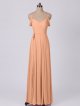 Charming Stretch Mesh Off-The-Shoulder Style Bridesmaid Dress AB202042