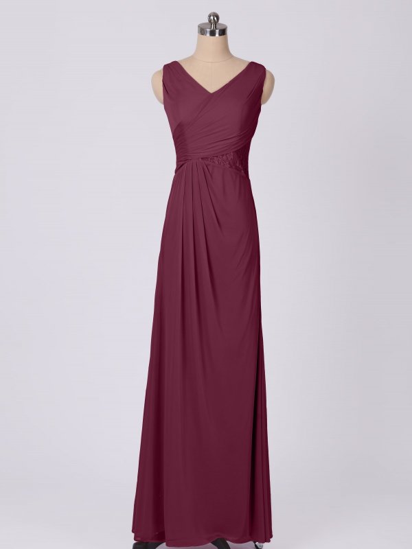 Mesh Tank Bridesmaid Dress With Lace Inset AB202118