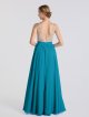 Elegant Long Beaded-Bodice Tank V-neck Chiffon Prom Party Gown AB202158