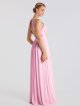 Long Sequin And Mesh Bridesmaid Dress with Open Back AB202105