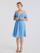 Short Cold-Shoulder Chiffon Bridesmaid Dress AB202133
