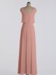 Crinkle Chiffon Tank Scoop Neckline Dress for Bridesmaids AB202060