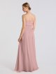 Strapless Sweetheart Neckline Long Crinkle Chiffon Dress AB202152