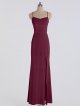 Long Sheath Scoop Neck Dress with Satin Straps AB202108