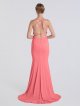 Sexy Long Open Back Fitted Jersey Prom Party Gown AB202169