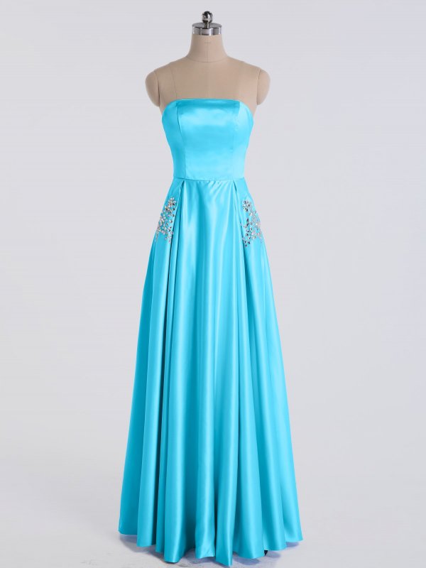 Modern Strapless A-line Prom Party Gown AB202166