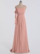 Long Sleeve Cold Shoulder Crepe Bridesmaid Gown AB202109