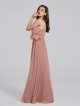 Mesh Bridesmaid Dresses Soft Halter Dress with Slim Sash AB202056