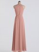 Mesh Bridesmaid Dresses Soft Halter Dress with Slim Sash AB202056