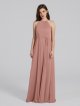 Mesh Bridesmaid Dresses Soft Halter Dress with Slim Sash AB202056