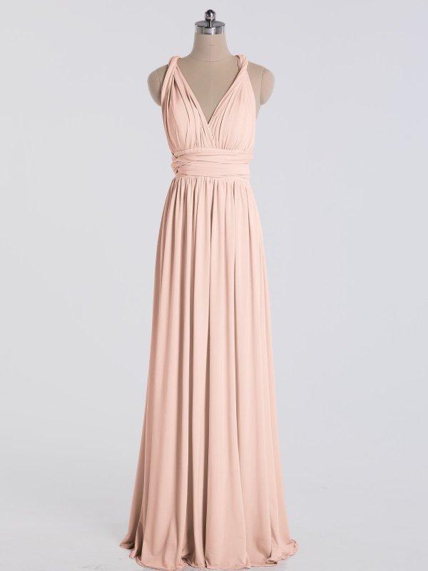 Long Convertible Long Jersey Dress for Maid of Honor AB202092