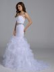 Organza Mermaid Wedding Dress with Ruffled Skirt AB202027