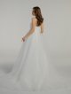 Sweep Train Draped Organza Wedding Dresses AB202040