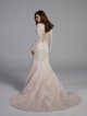 Long Sleeve Sheath with Illusion V-Neckline Wedding Dress AB202023