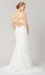 Gloria: Deep-V-Neck Long Wedding Dress KL-300108