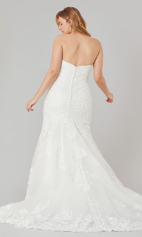 Jewel: Long Mermaid Lace Wedding Dress by KL-300117