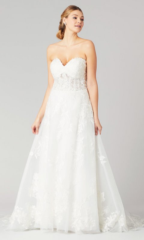 Charlotte: Embroidered-Lace Wedding Dress KL-300120