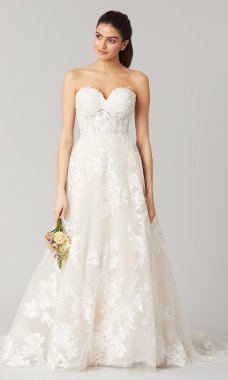 Charlotte: Embroidered-Lace Wedding Dress KL-300120