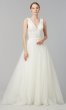 Elizabeth: Lace-Bodice Long Wedding Dress by KL-300126