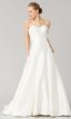 Laura: A-Line Long Satin Wedding Gown by KL-300134