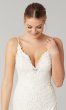 Donna: V-Neck Lace Long Wedding Dress by KL-300136