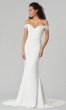 Jane: Long Off-the-Shoulder Wedding Dress by KL-300144