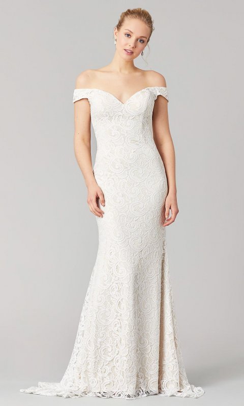 Toni: Off-Shoulder Long Wedding Dress by KL-300147