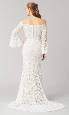 Illusion Keyhole Bodysuit Tall Plus Wedding Dress 4XL9MBSWG843