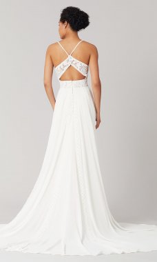 Floral Illusion Tall Plus Bodysuit Wedding Dress 4XL9SWG851