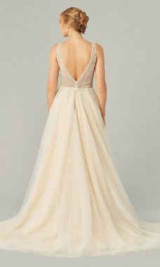 Zara: V-Neck Long Bridal Gown KL-300163I