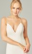 Maya: Long Ivory V-Neck Bridal Dress KL-300170