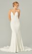 Maya: Long Ivory V-Neck Bridal Dress KL-300170