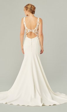 Long Iman Ivory Wedding Dress KL-300174