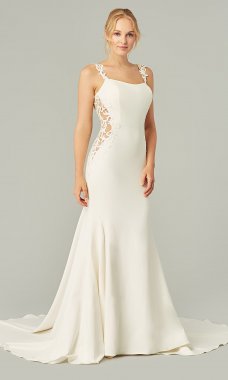 Long Iman Ivory Wedding Dress KL-300174