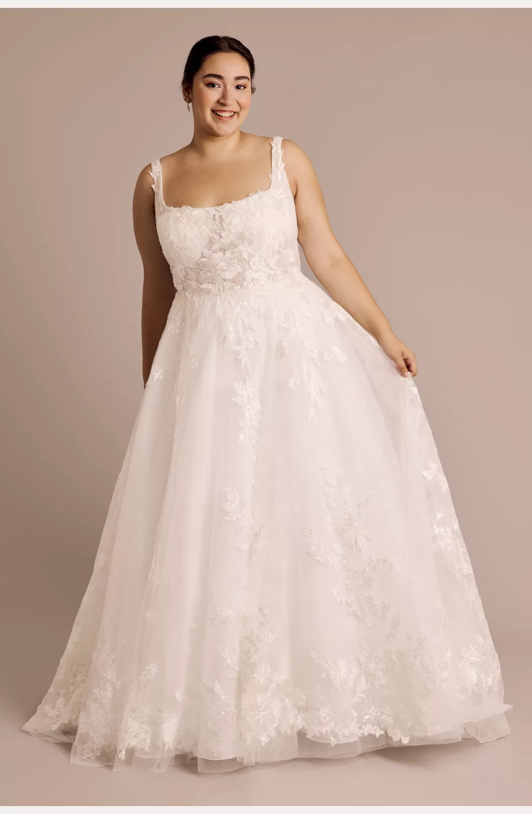 Lace Applique Tank Strap Ball Gown STYLE# CWG1012