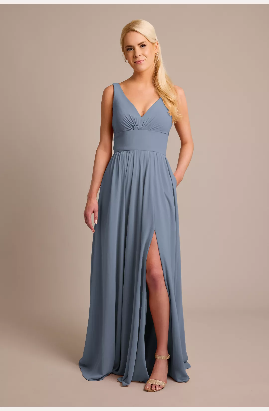 Chiffon Tank A-Line Bridesmaid Dress STYLE# F20735