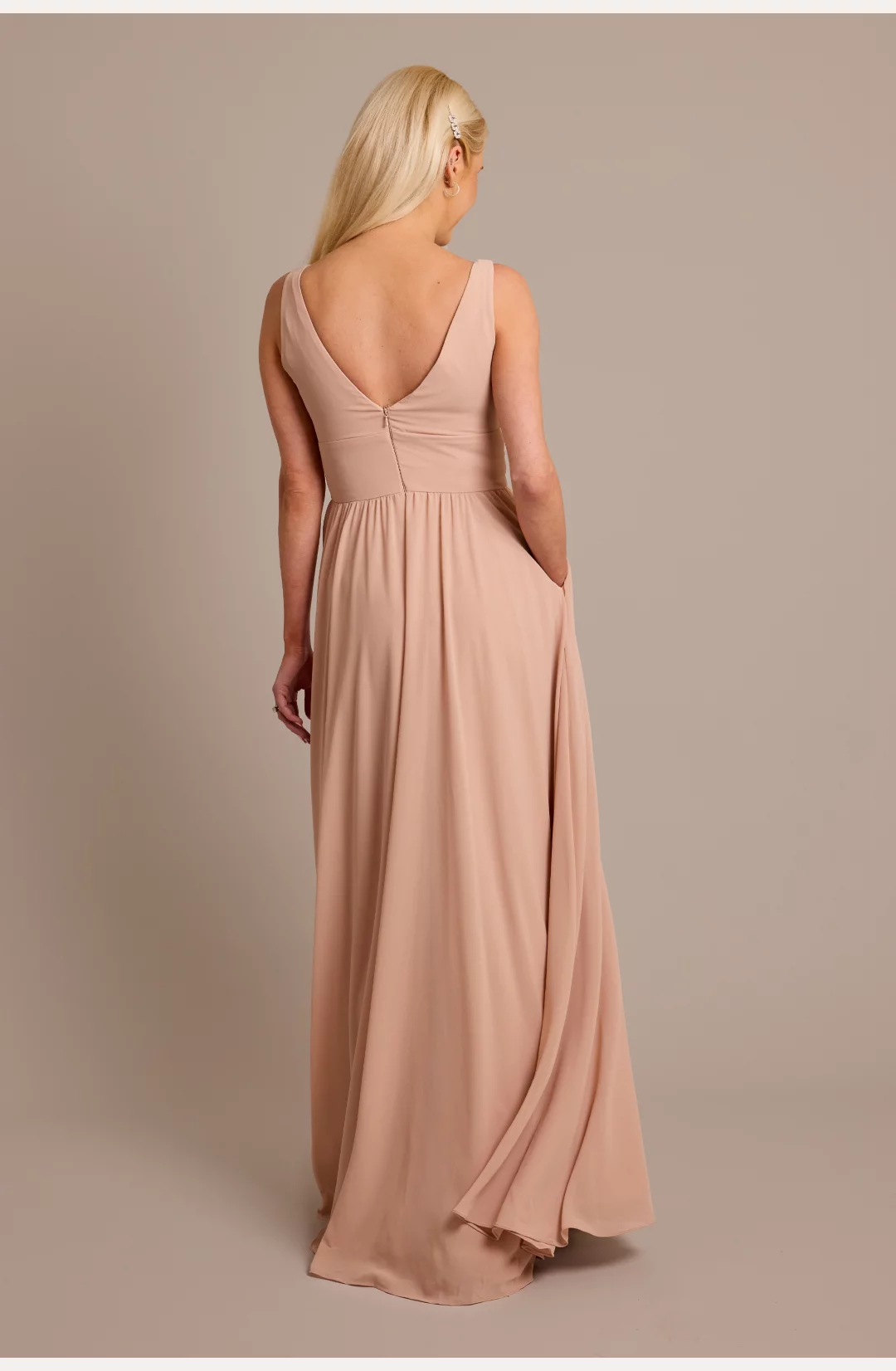 Chiffon Tank A-Line Bridesmaid Dress STYLE# F20735