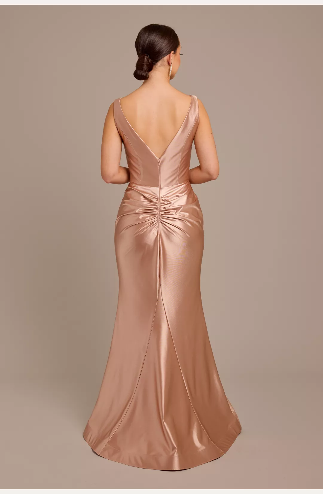 Sculpting Satin Tank Knot Bridesmaid Dress STYLE# GS290172