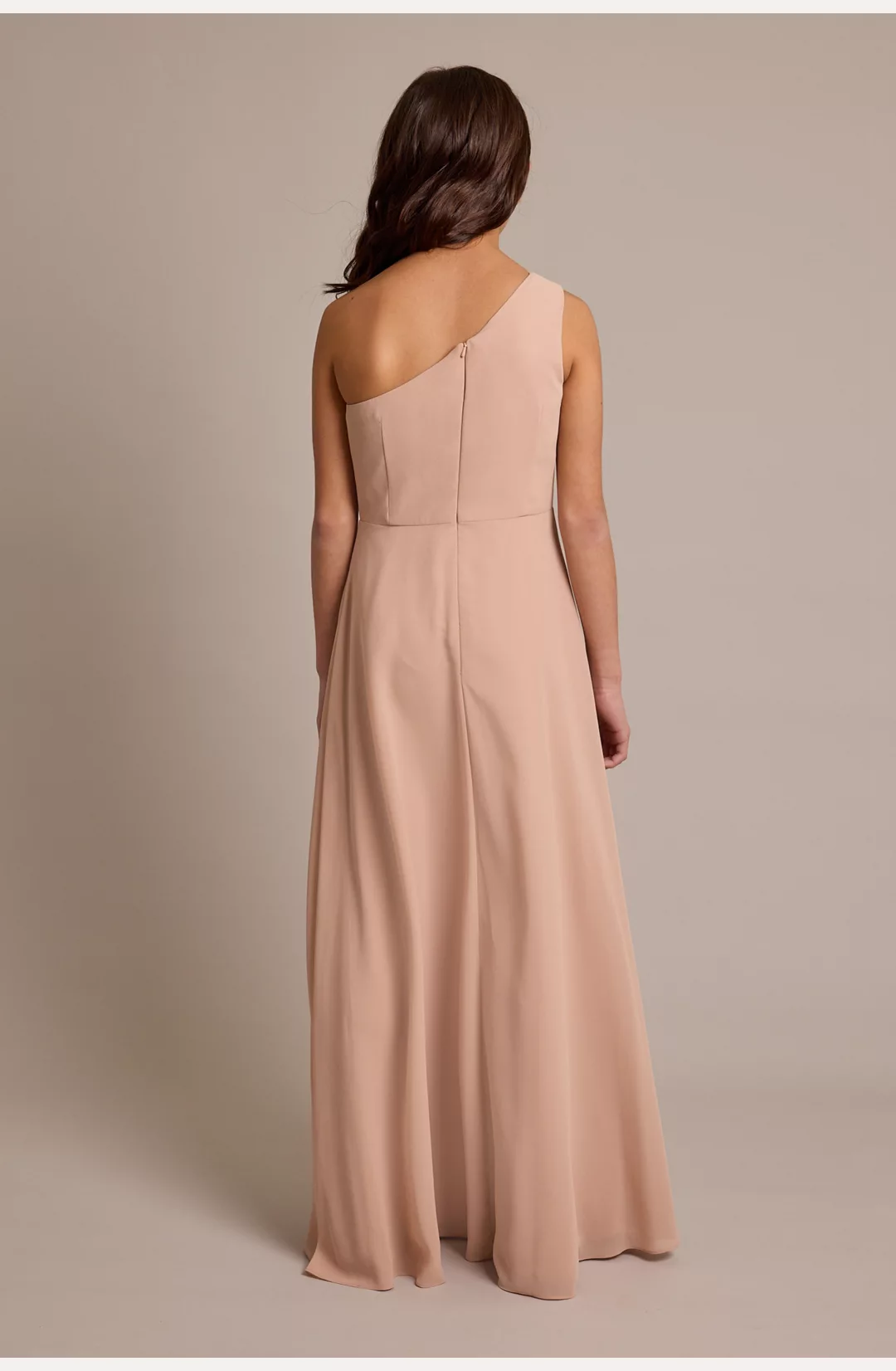 Chiffon One-Shoulder Junior Bridesmaid Dress STYLE# JB9970