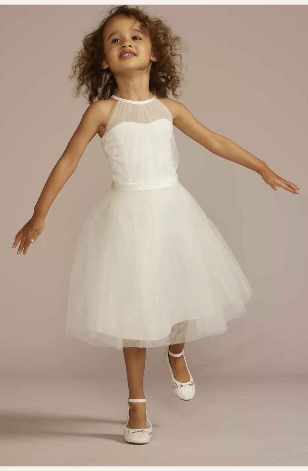 Tulle Halter A-Line Flower Girl Dress STYLE# WG1480